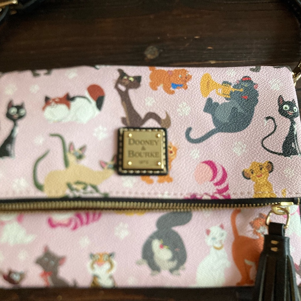 WDW Dooney & Bourke Disney Cats Leather Crossbody